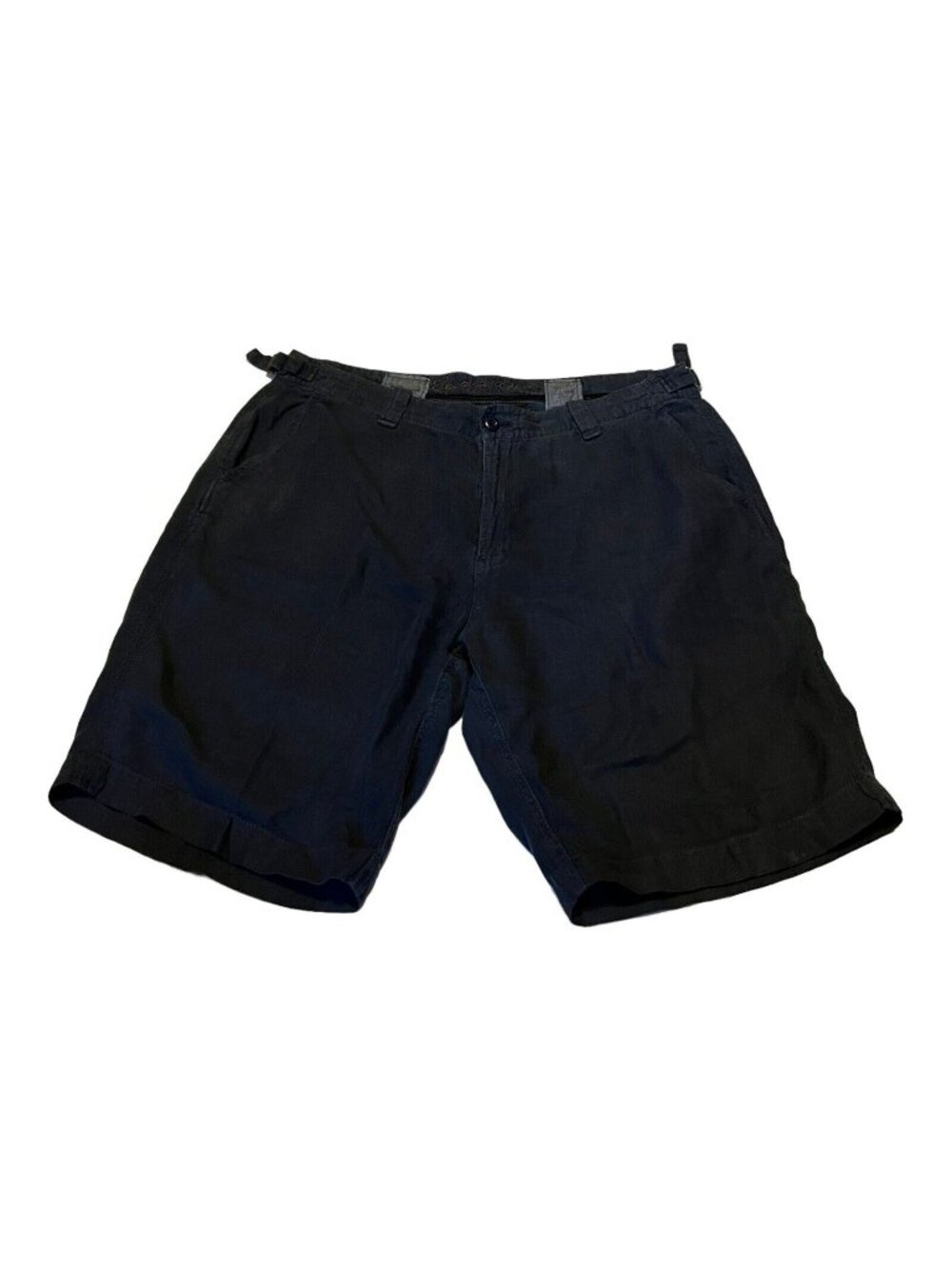 Europann  Linen Shorts  Euro 48 US 38 Navy Blue Beach Walking Casual Comfort Fit